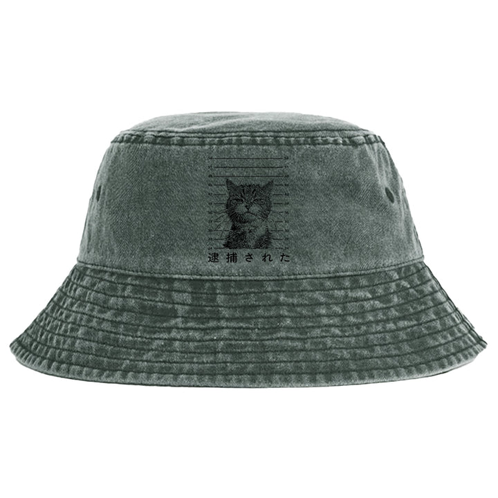 Cat That Was Arrested Washed Bucket Hat
