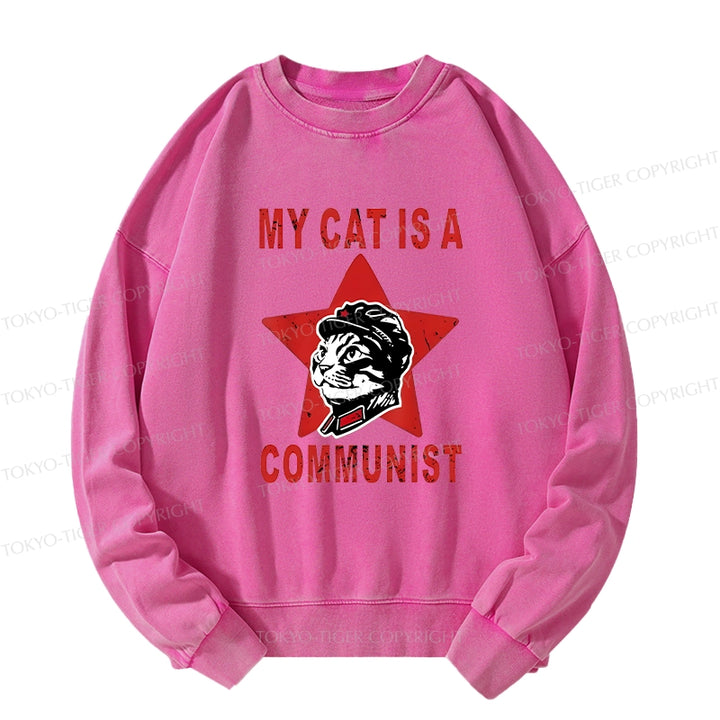 Funny Cat-ism Washed Sweatshirt