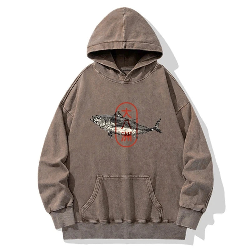 Sushi Fish Washed Hoodie