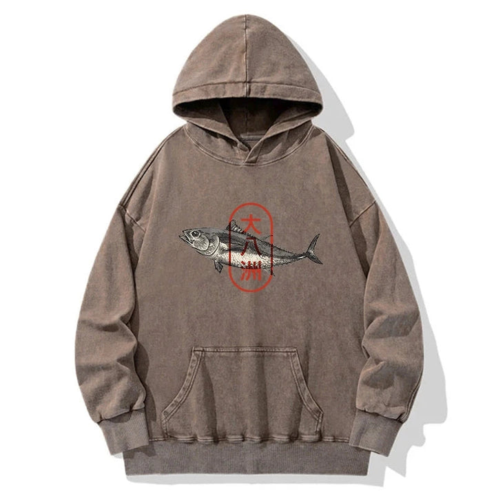 Sushi Fish Washed Hoodie