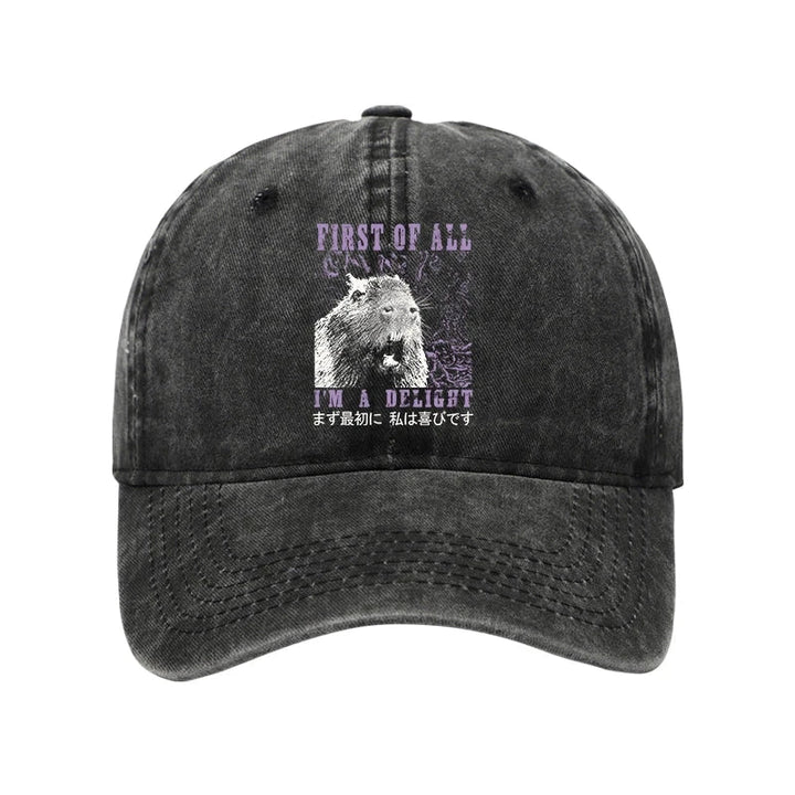 First Of All I'm A Delight Washed Cap