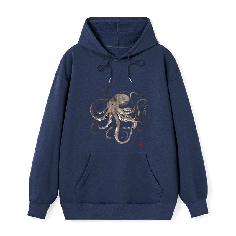 Octopus Japanese Calligraphy Classic Hoodie