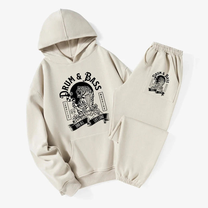 Drum & Bass Tiger Fleece Lined Hoodie Set