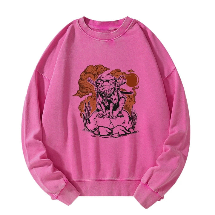 Ninja Frog Japanese Washed Sweatshirt