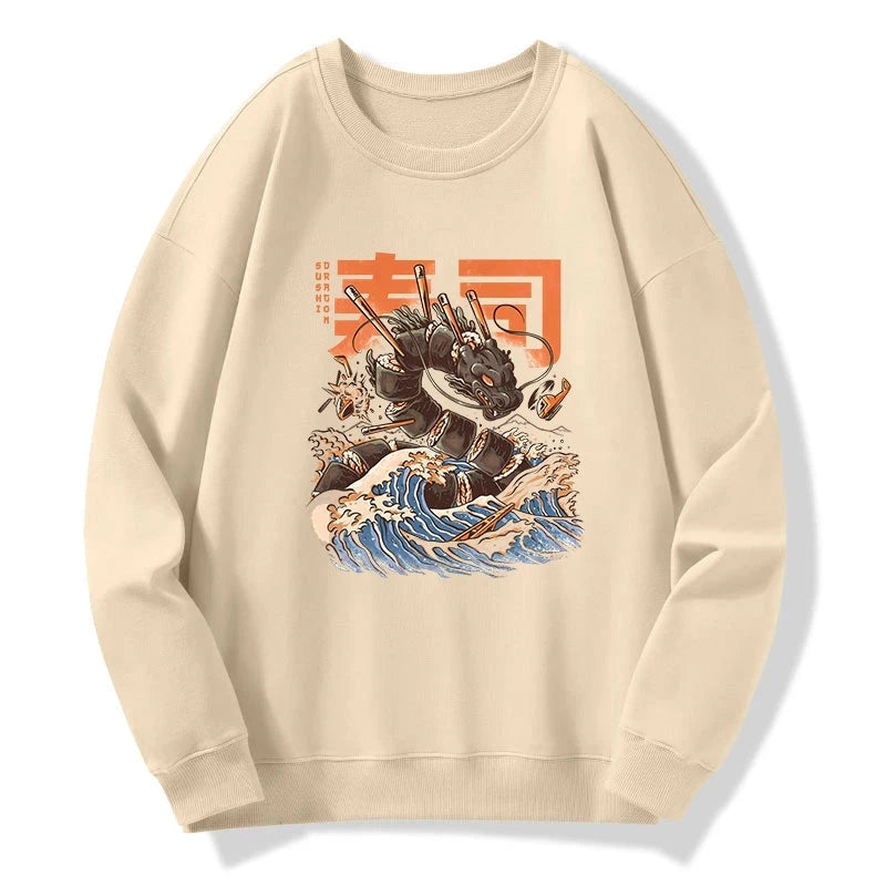 The Great Sushi Dragon Wave Sweatshirt