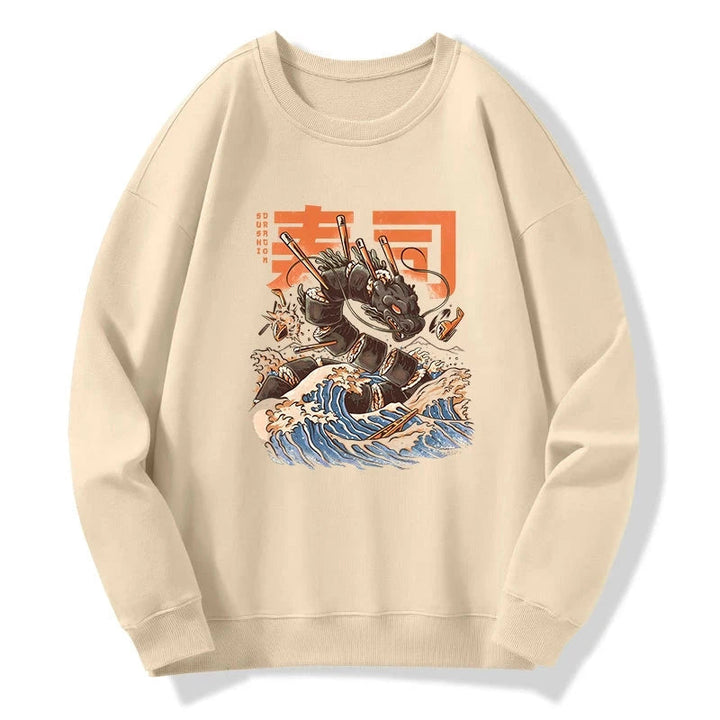 The Great Sushi Dragon Wave Sweatshirt