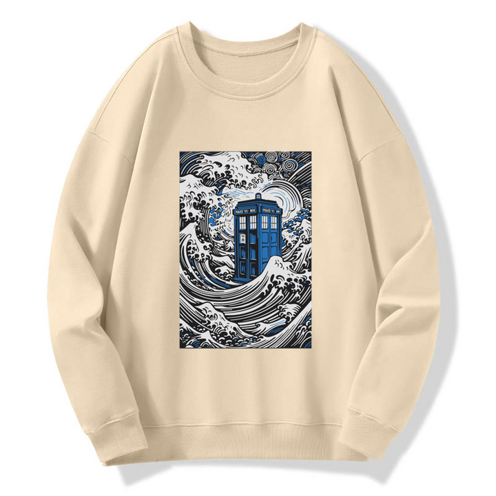 The Great Wave Off Tardis Sweatshirt