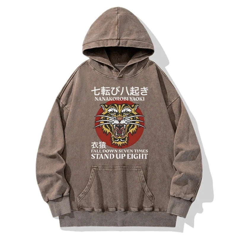 Retro Tiger Washed Hoodie