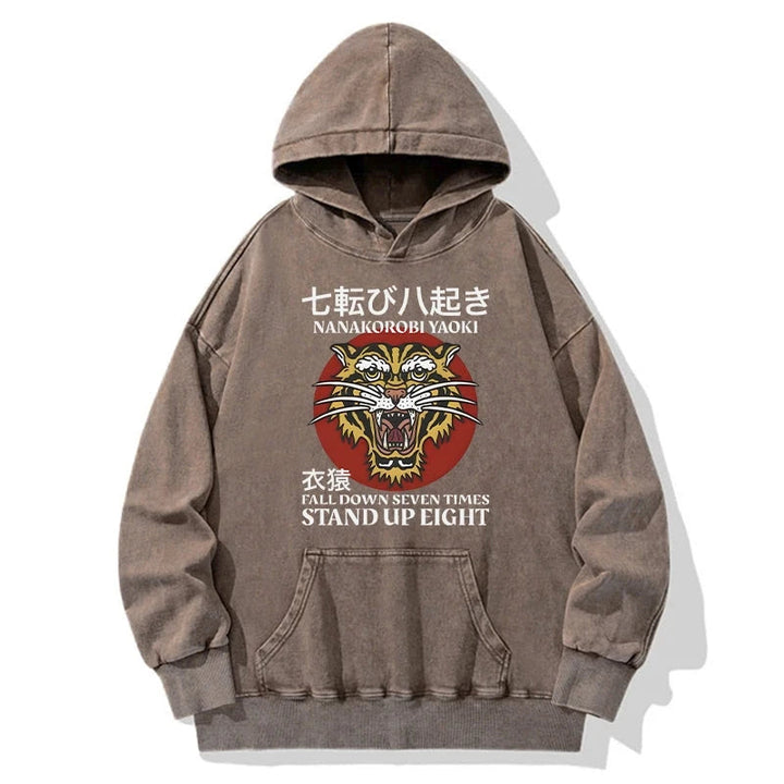Retro Tiger Washed Hoodie