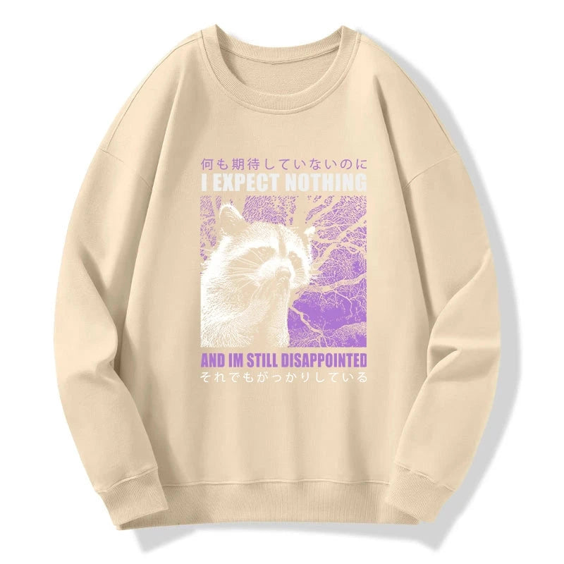 Disappointed Raccoon Japanese Sweatshirt