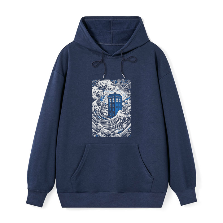 The Great Wave Off Tardis Classic Hoodie