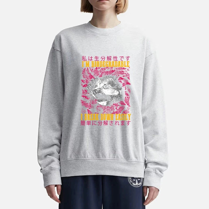 An Easily Breakable Opossum Sweatshirt