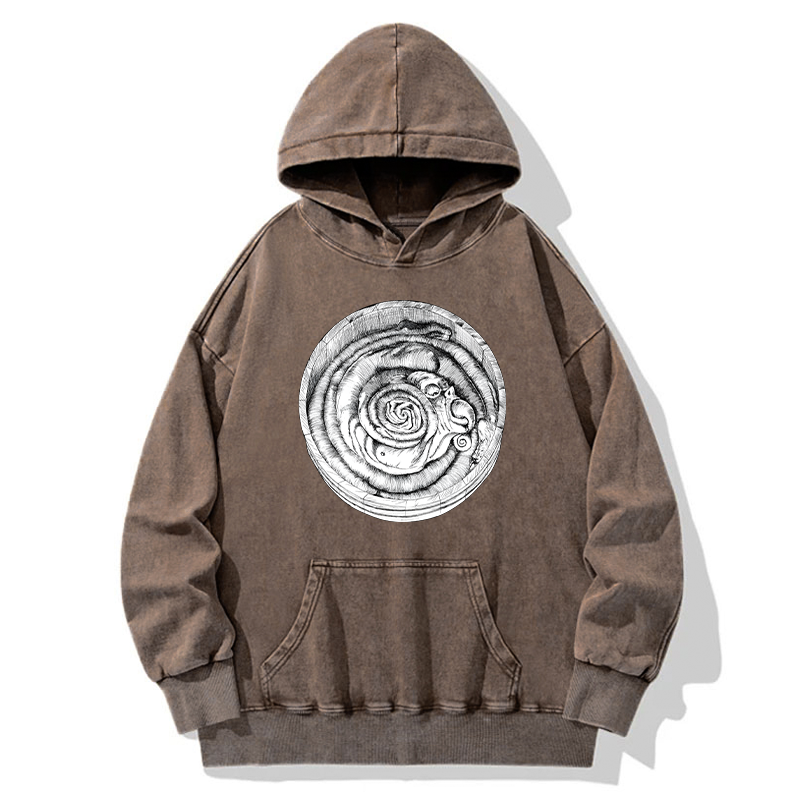 Uzumaki Manga Horror Washed Hoodie