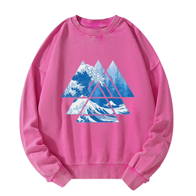 The Great Wave Washed Sweatshirt