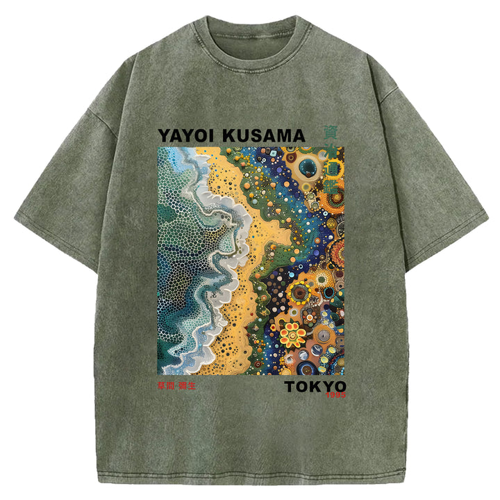 Yayoi Kusama Vintage Washed Crew Neck T-Shirt