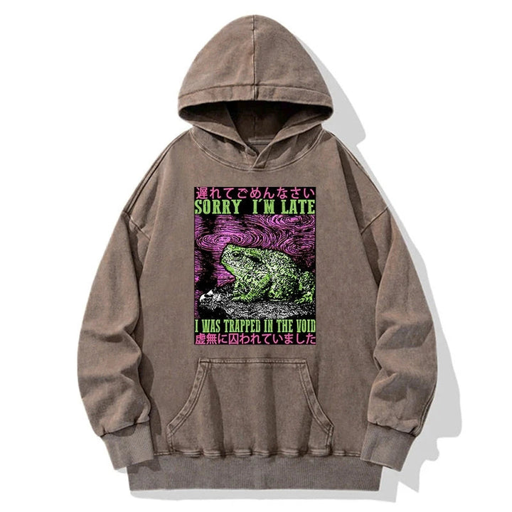 Frogs Trapped In The Void Washed Hoodie