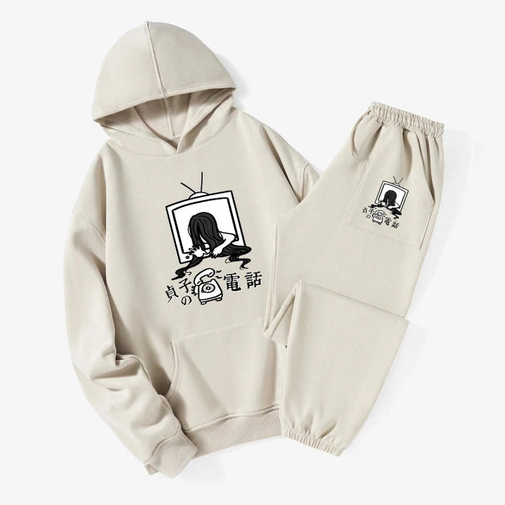The Ring Sadako Fleece Lined Hoodie Set