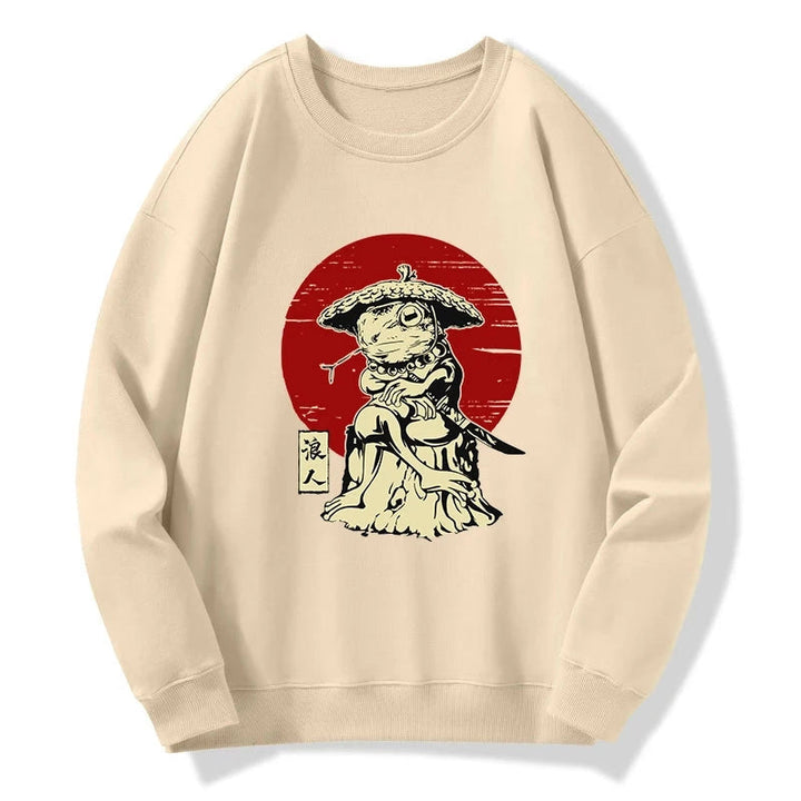 Rounin Japanese Frog Samurai Sweatshirt