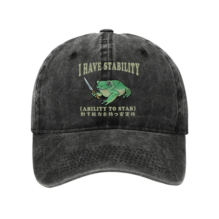 Mentally Stable Assassin Frog Washed Cap