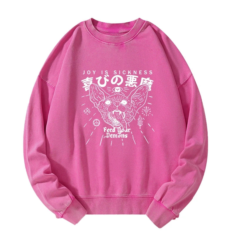 Joy Is Sickness Washed Sweatshirt