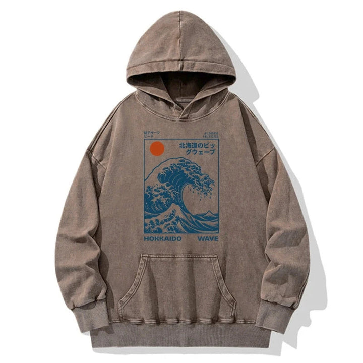 Hokkaido Wave Japan Washed Hoodie