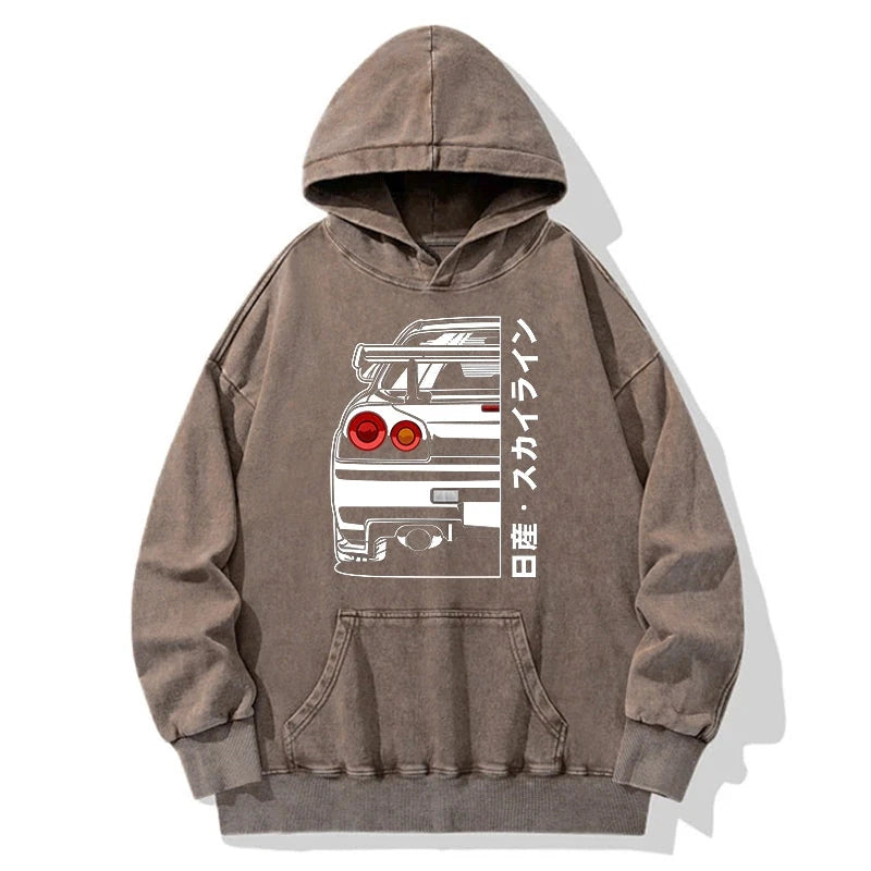 Nissan Skyline GTR R34 Washed Hoodie