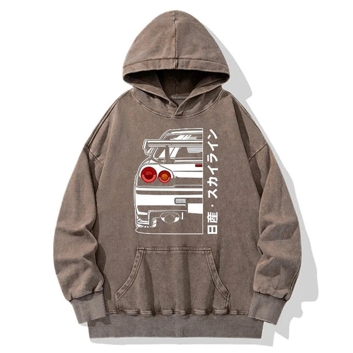Nissan Skyline GTR R34 Washed Hoodie