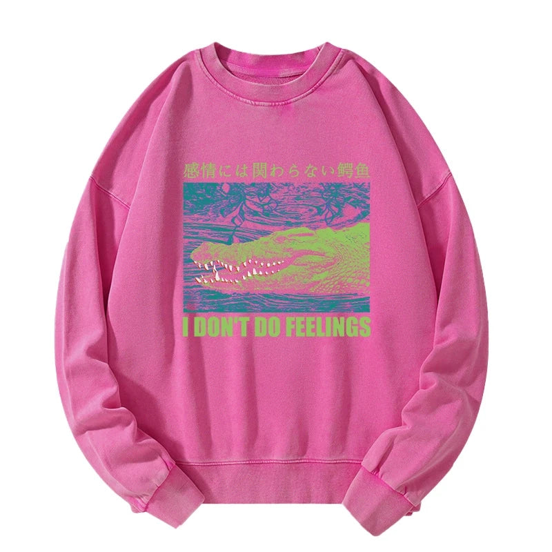 An Emotionless Crocodile Washed Sweatshirt
