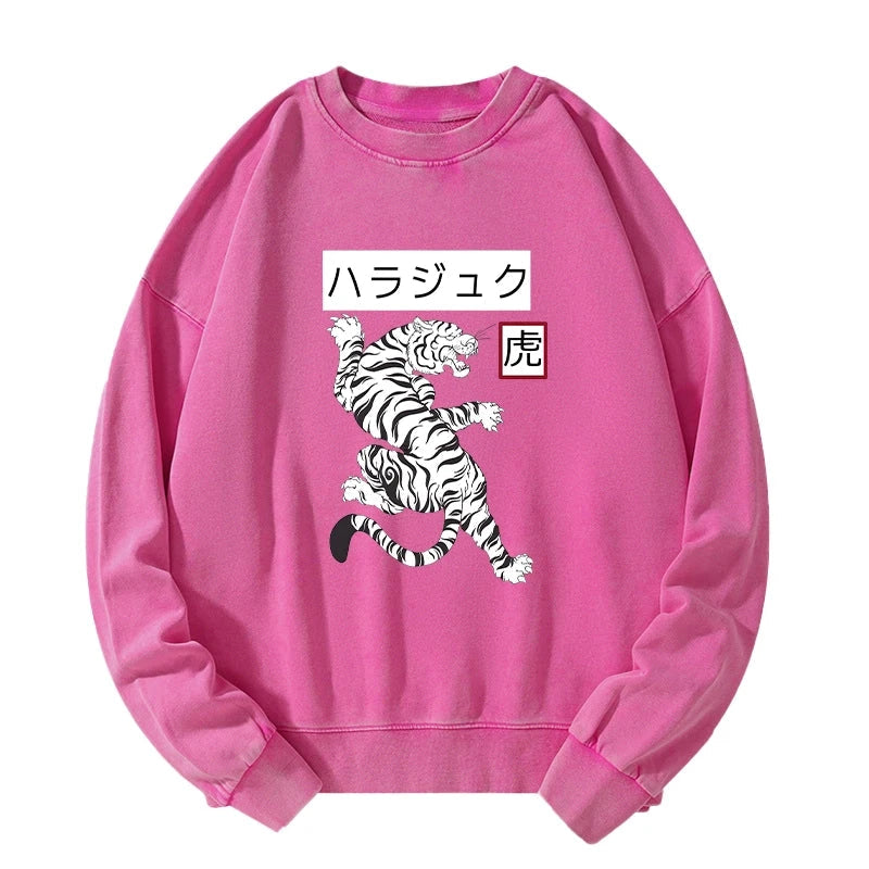 White Tiger Washed Sweatshirt