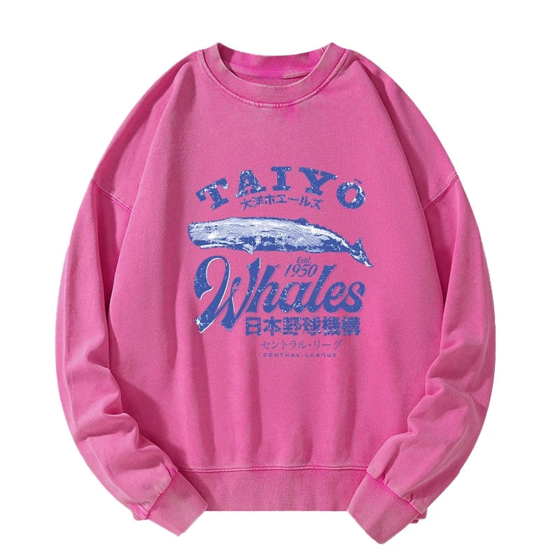 Japan Taiyo Whales Washed Sweatshirt