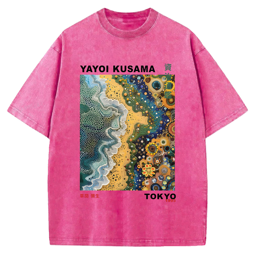 Yayoi Kusama Vintage Washed Crew Neck T-Shirt