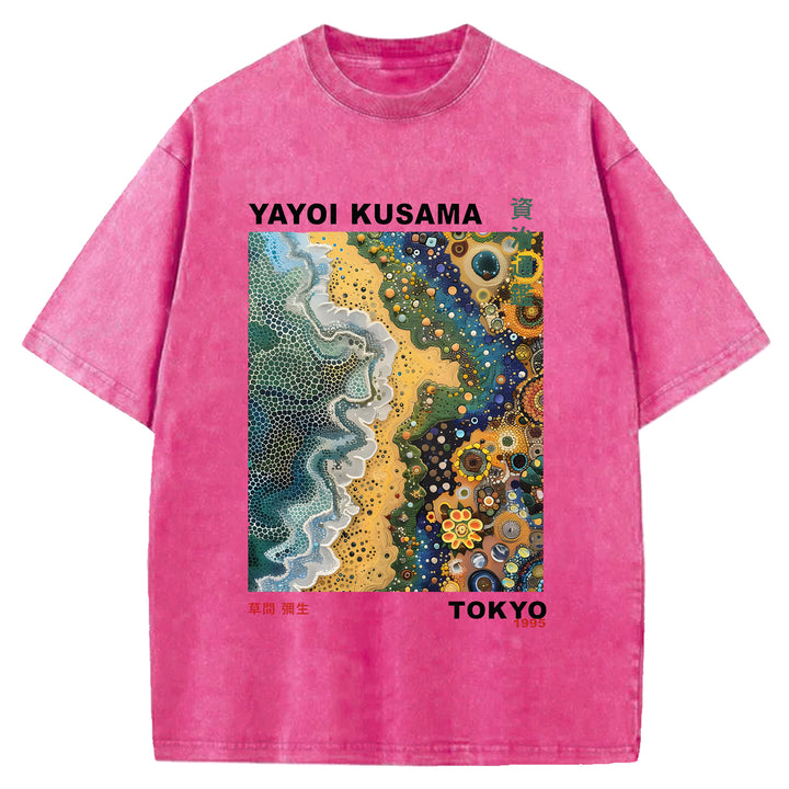 Yayoi Kusama Vintage Washed Crew Neck T-Shirt