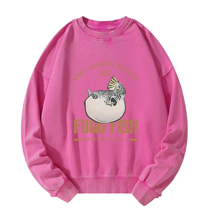 Fugu Fish Japanese Washed Sweatshirt