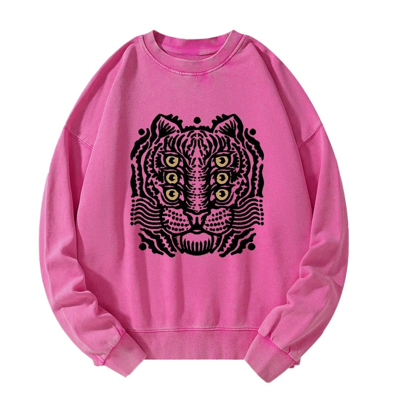 Six-eyed Cat Japanese Washed Sweatshirt