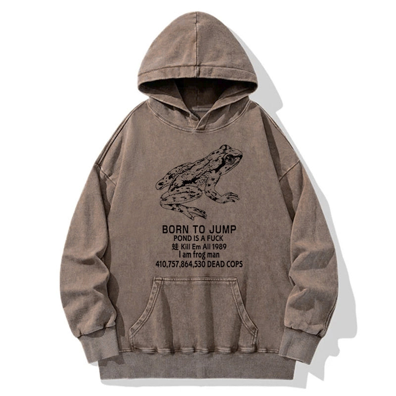 Born To Jump Washed Hoodie