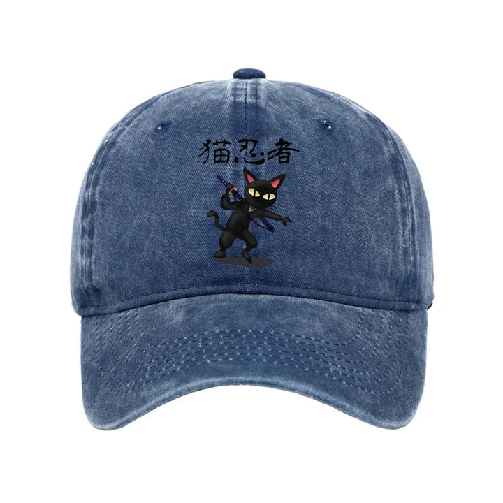 Ninja Cat Washed Cap