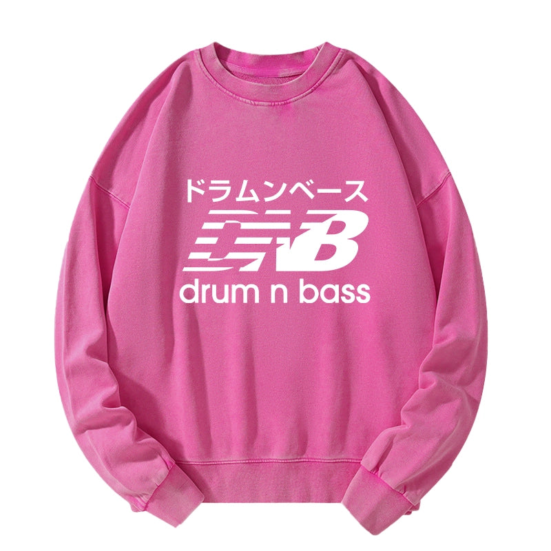 Japanese Drum And Bass Washed Sweatshirt