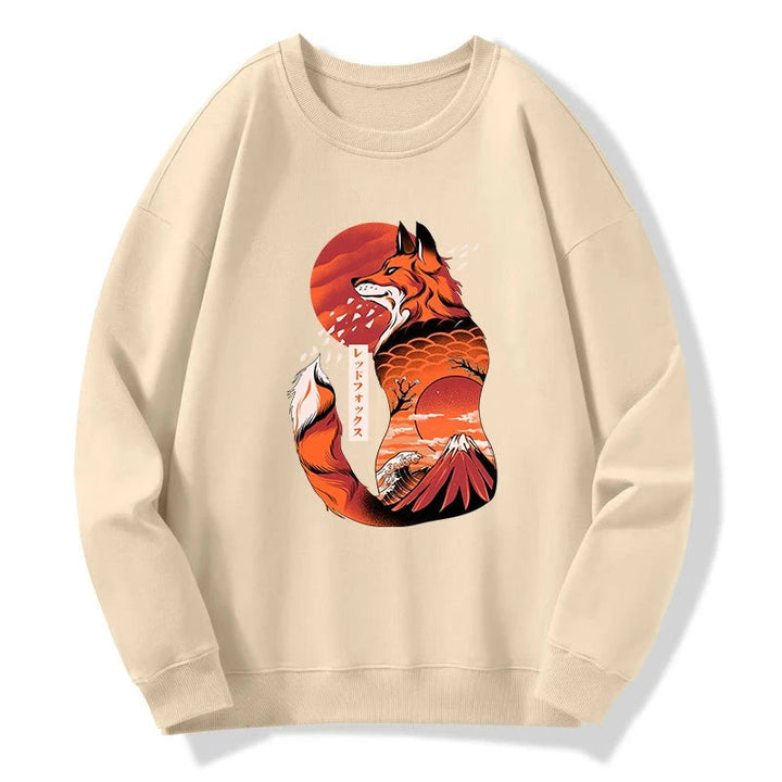 Japanese Fox KitsuneTattoo Sweatshirt