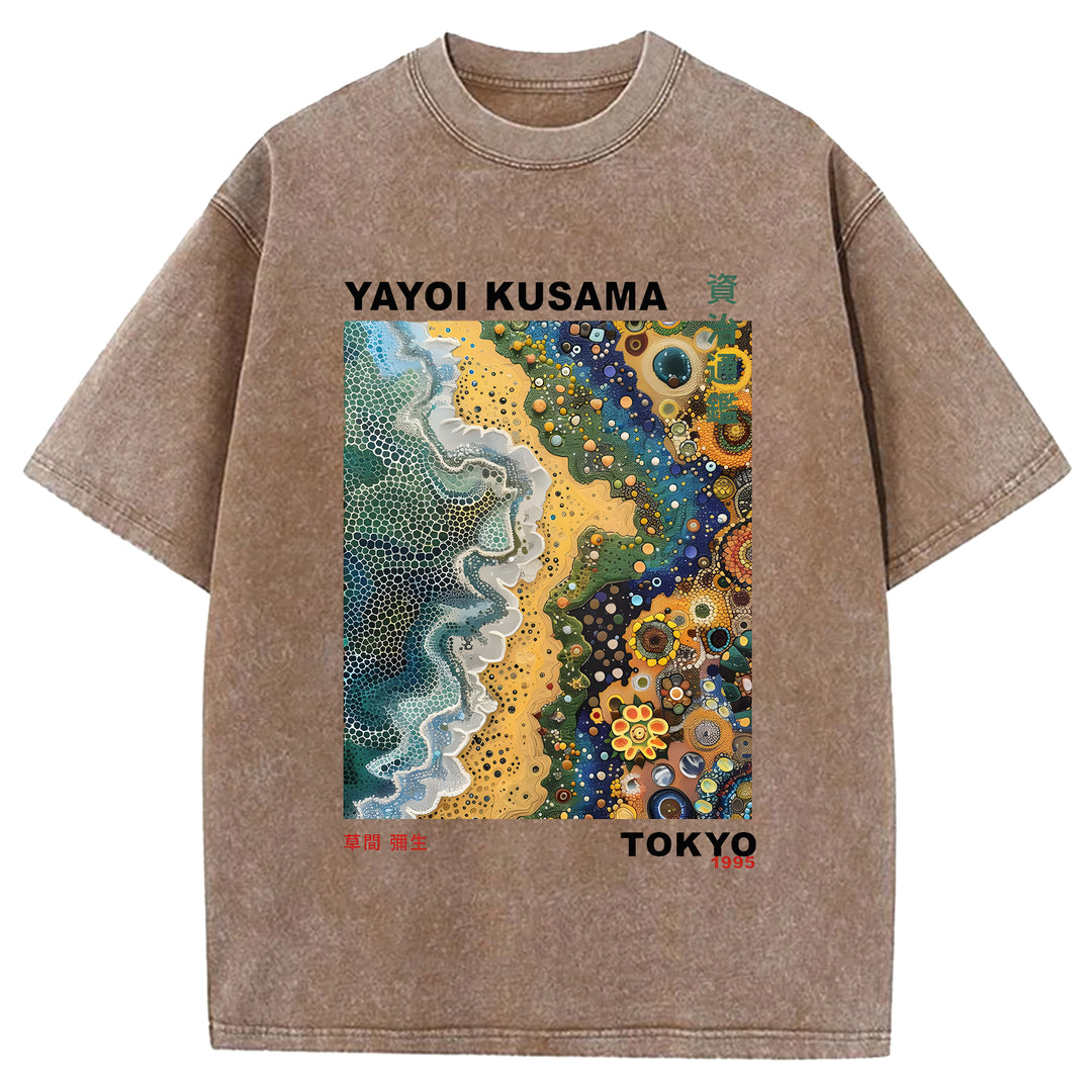 Yayoi Kusama Vintage Washed Crew Neck T-Shirt