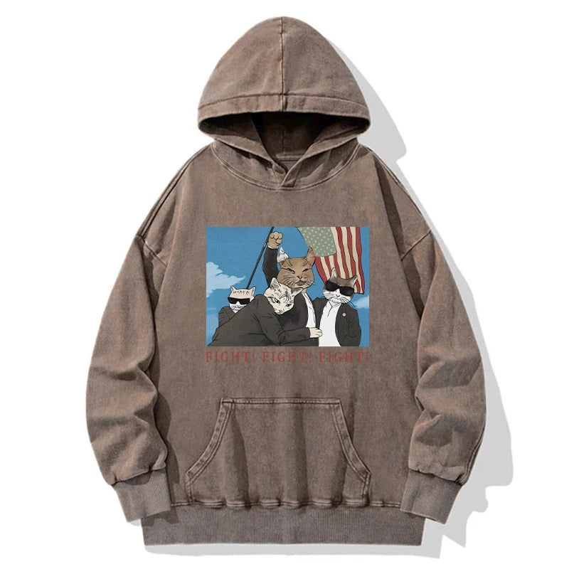 The Great Fight Cat Washed Hoodie