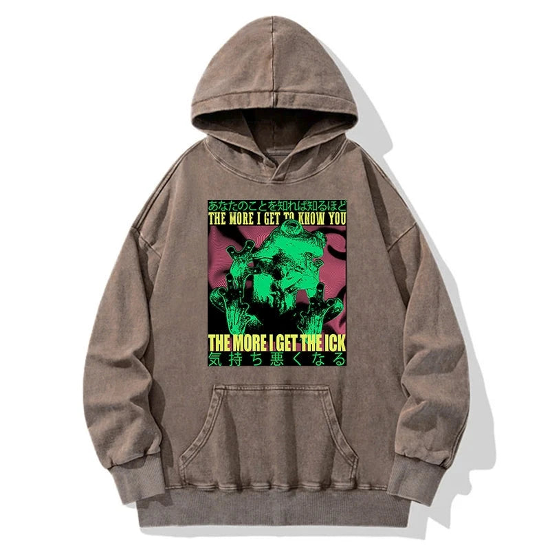 Scary Frog Japanese Washed Hoodie