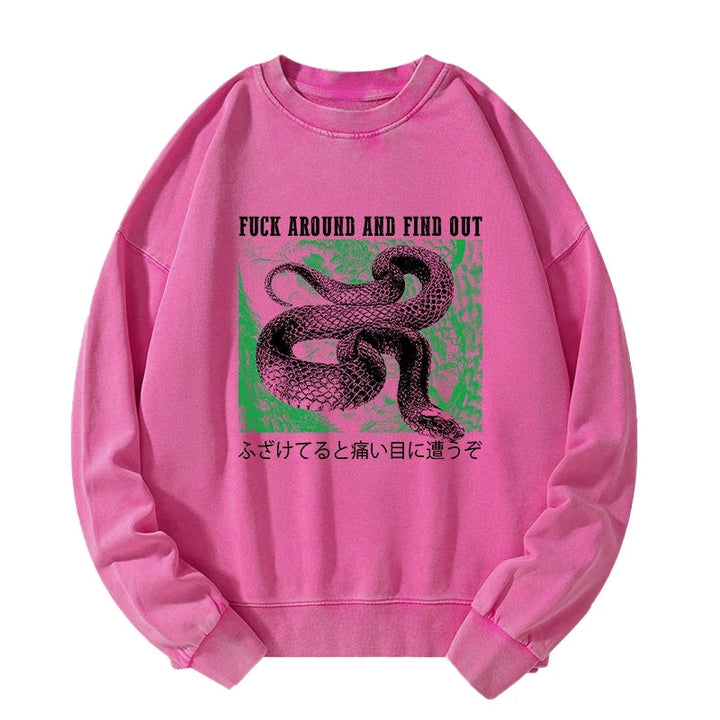 Cold And Heartless Snake Washed Sweatshirt