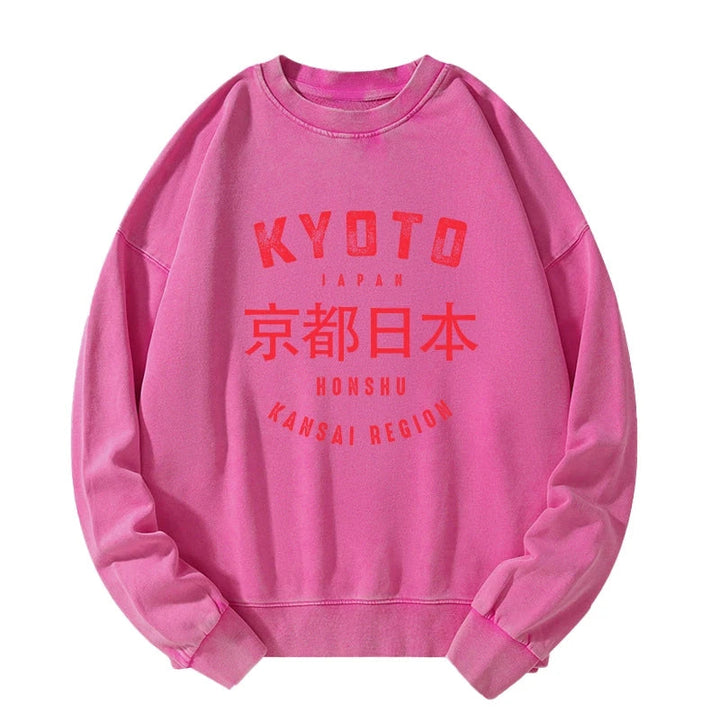 Kyoto City Japan Vintage Washed Sweatshirt