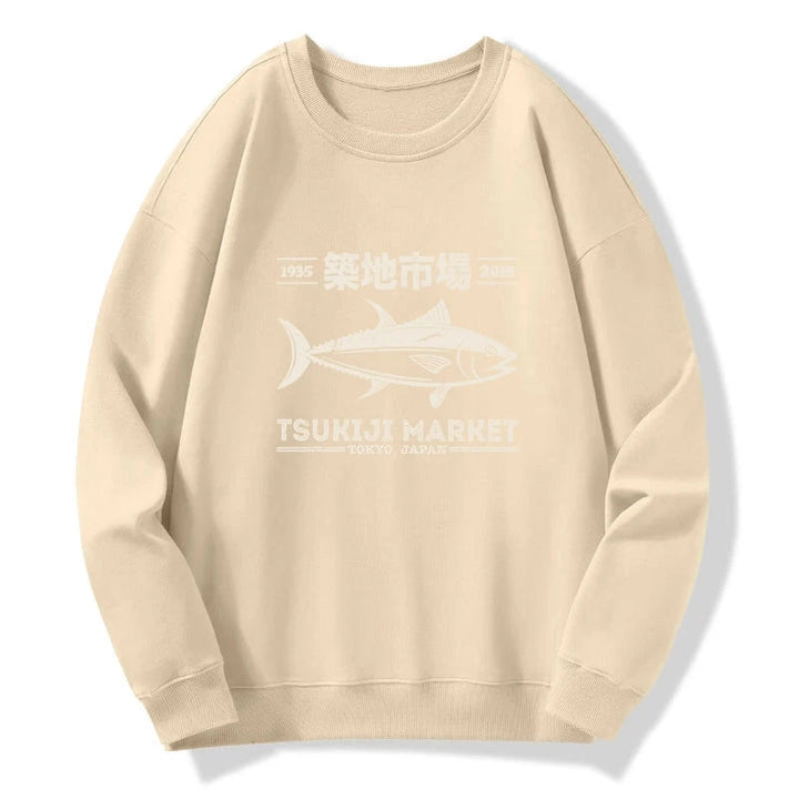 Retro Tsukiji Fish Market Streetwear Tokyo Sweatshirt