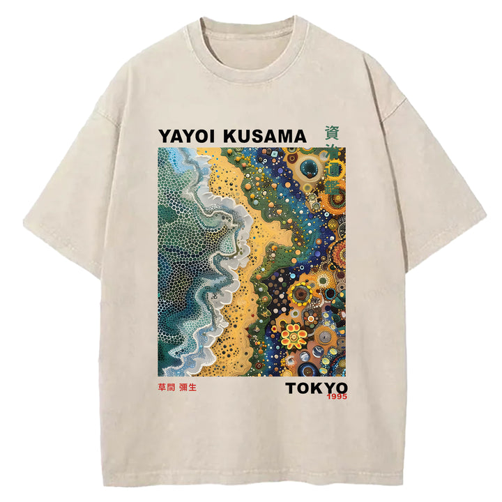 Yayoi Kusama Vintage Washed Crew Neck T-Shirt