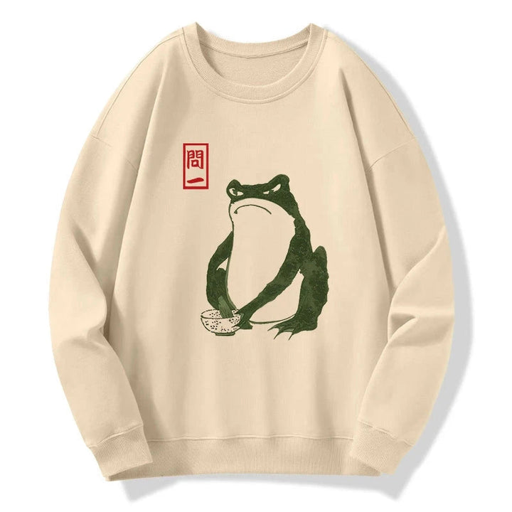 Woodblock Print Frog Sweatshirt