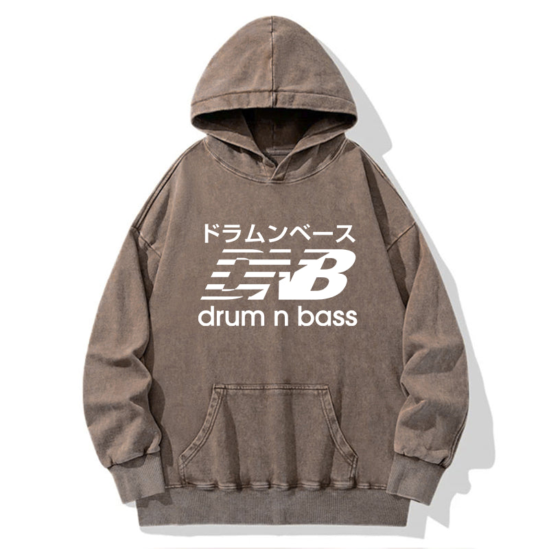 Japanese Drum And Bass Washed Hoodie