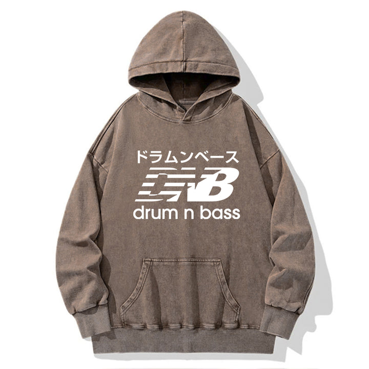 Japanese Drum And Bass Washed Hoodie