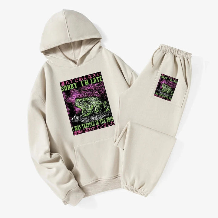 Frogs Trapped In The Void Fleece Lined Hoodie Set