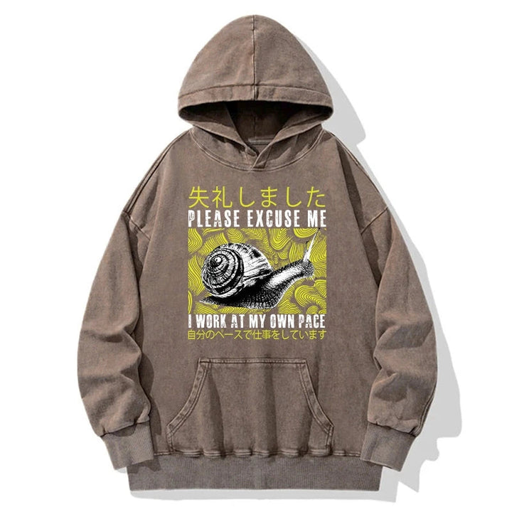 Snails That Work According To Their Own Rules Washed Hoodie